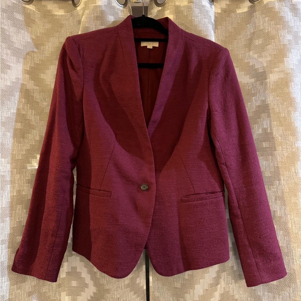 LOFT Burgundy Blazer